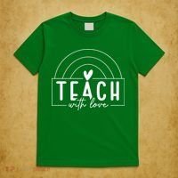Teach With Love Heart T-Shirt thumb 5