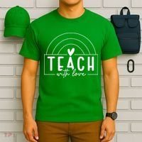 Teach With Love Heart T-Shirt thumb 6