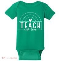 Teach With Love Heart Baby Bodysuit thumb 0