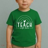 Teach With Love Heart Toddler T-Shirt thumb 2