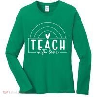 Teach With Love Heart Women's Long Sleeve Shirt thumb 0