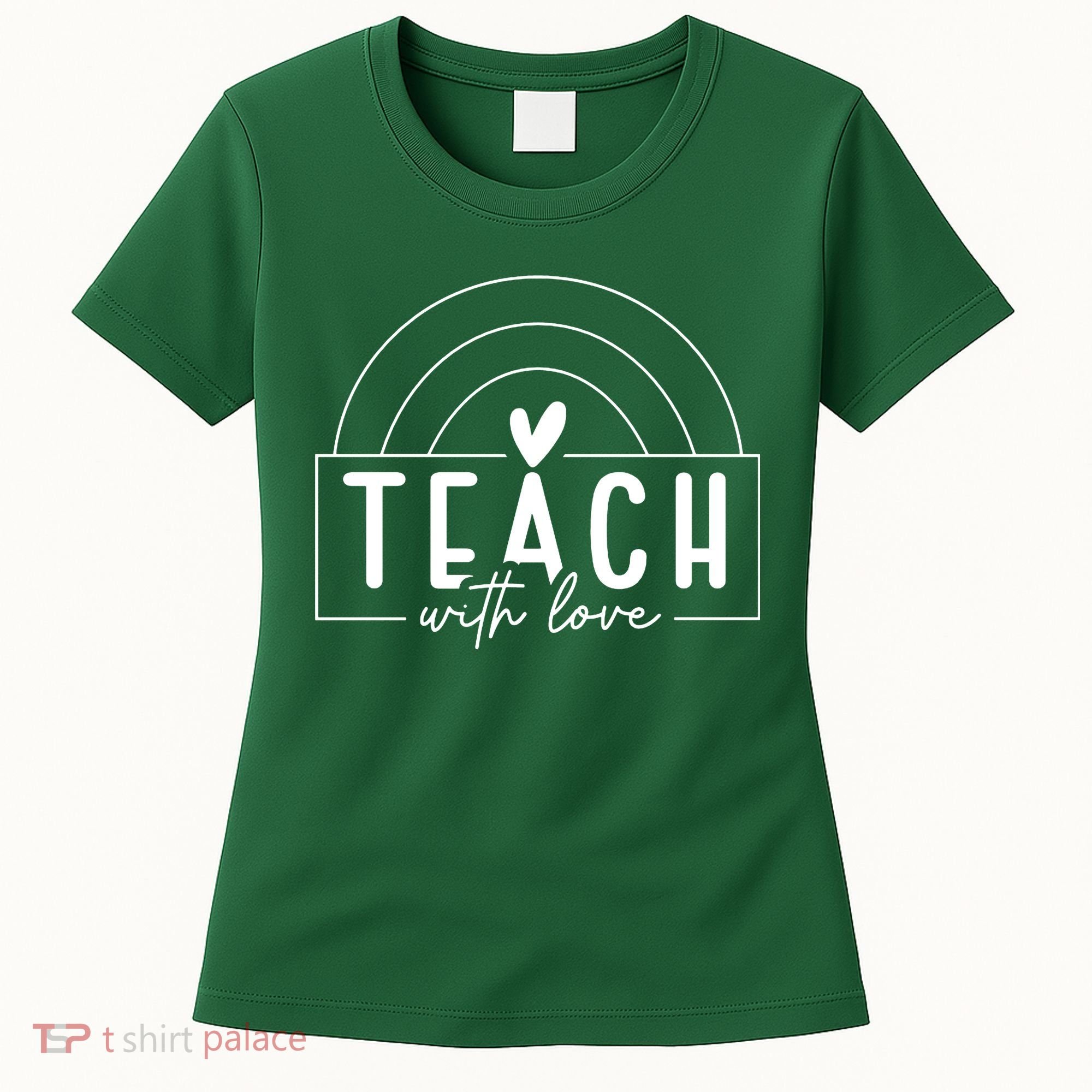 Teach With Love Heart Women's T-Shirt
