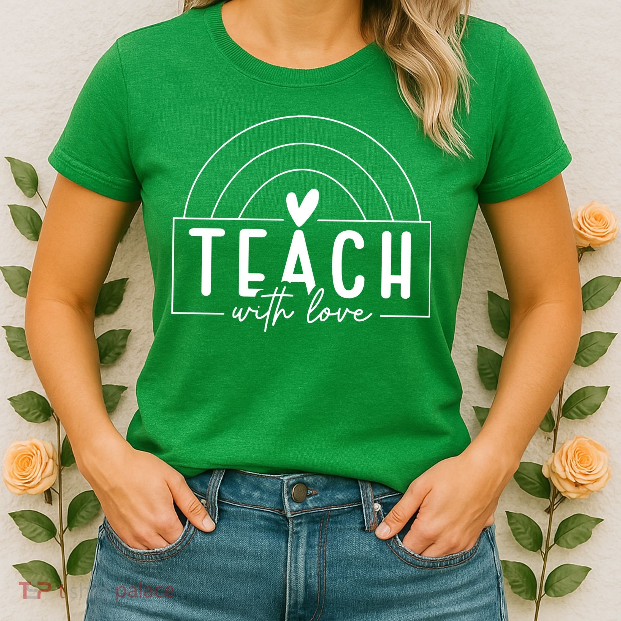 Teach With Love Heart Women's T-Shirt
