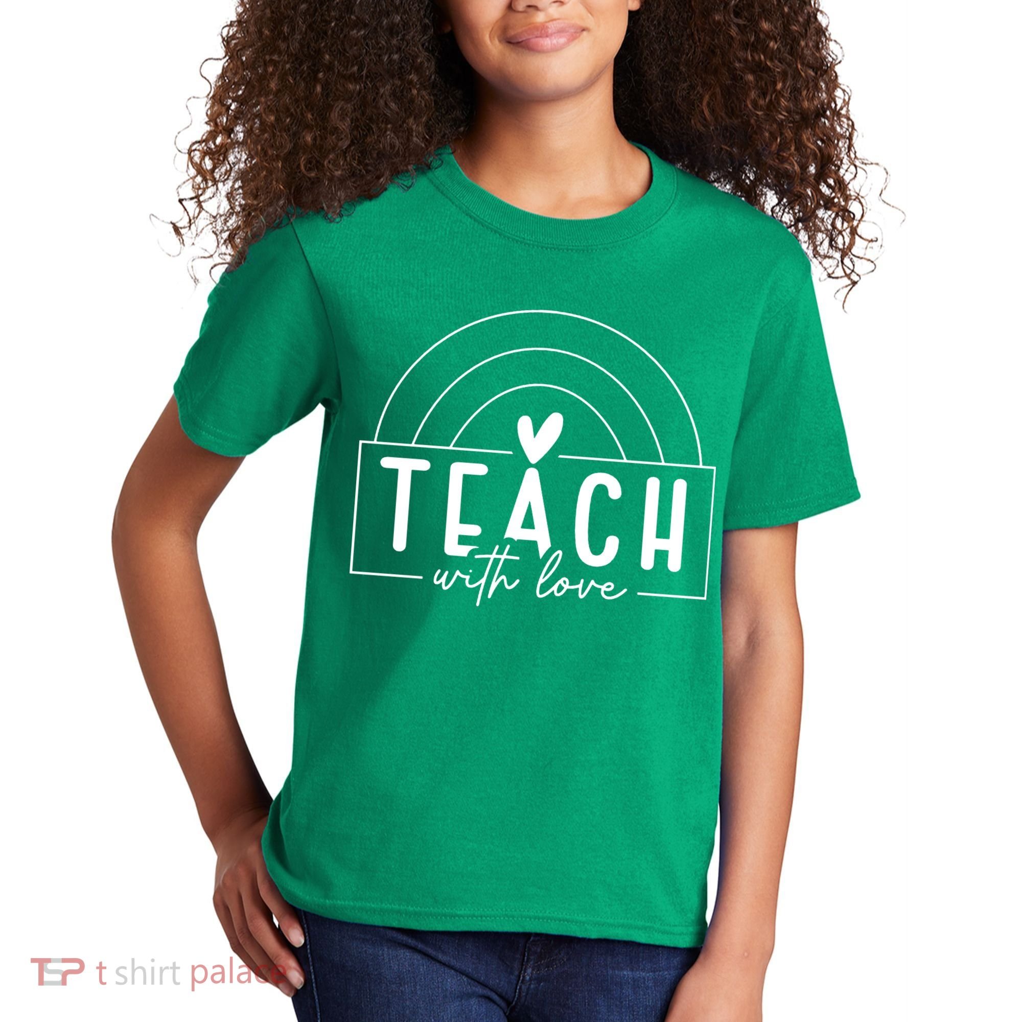 Teach With Love Heart Kids T-Shirt