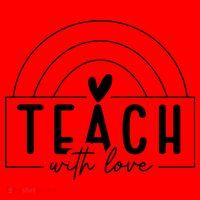 Teach With Love Heart Santa Hat thumb 1