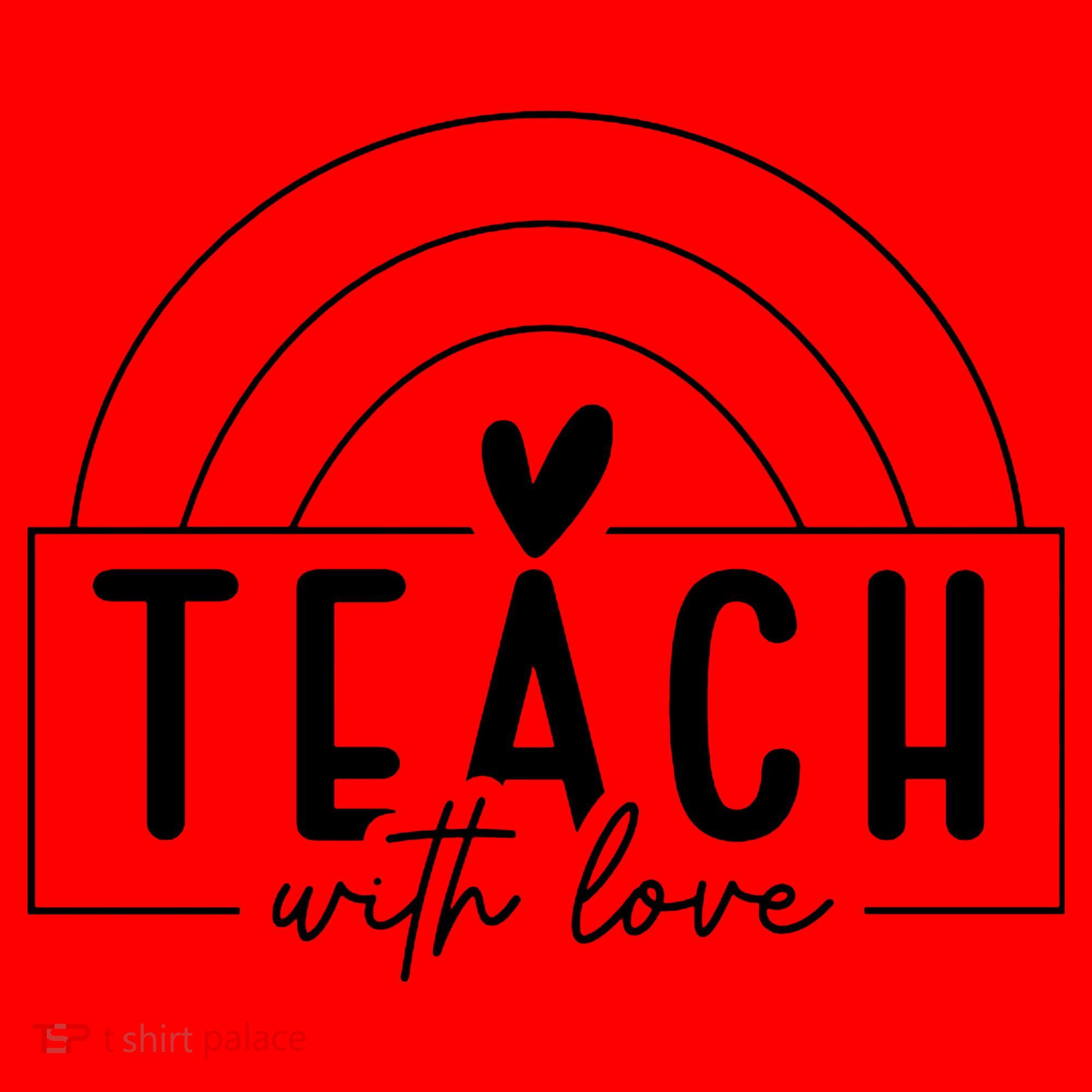Teach With Love Heart Santa Hat