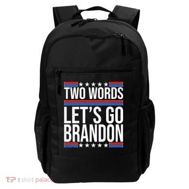 Two Words Let's Go Brandon Backpack