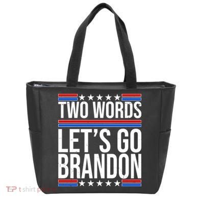 Two Words Let's Go Brandon Tote Bag
