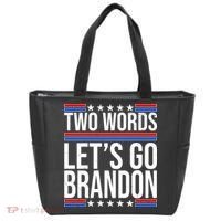Two Words Let's Go Brandon Tote Bag thumb 0