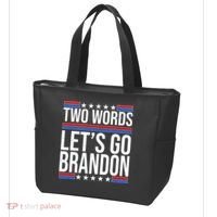 Two Words Let's Go Brandon Tote Bag thumb 3