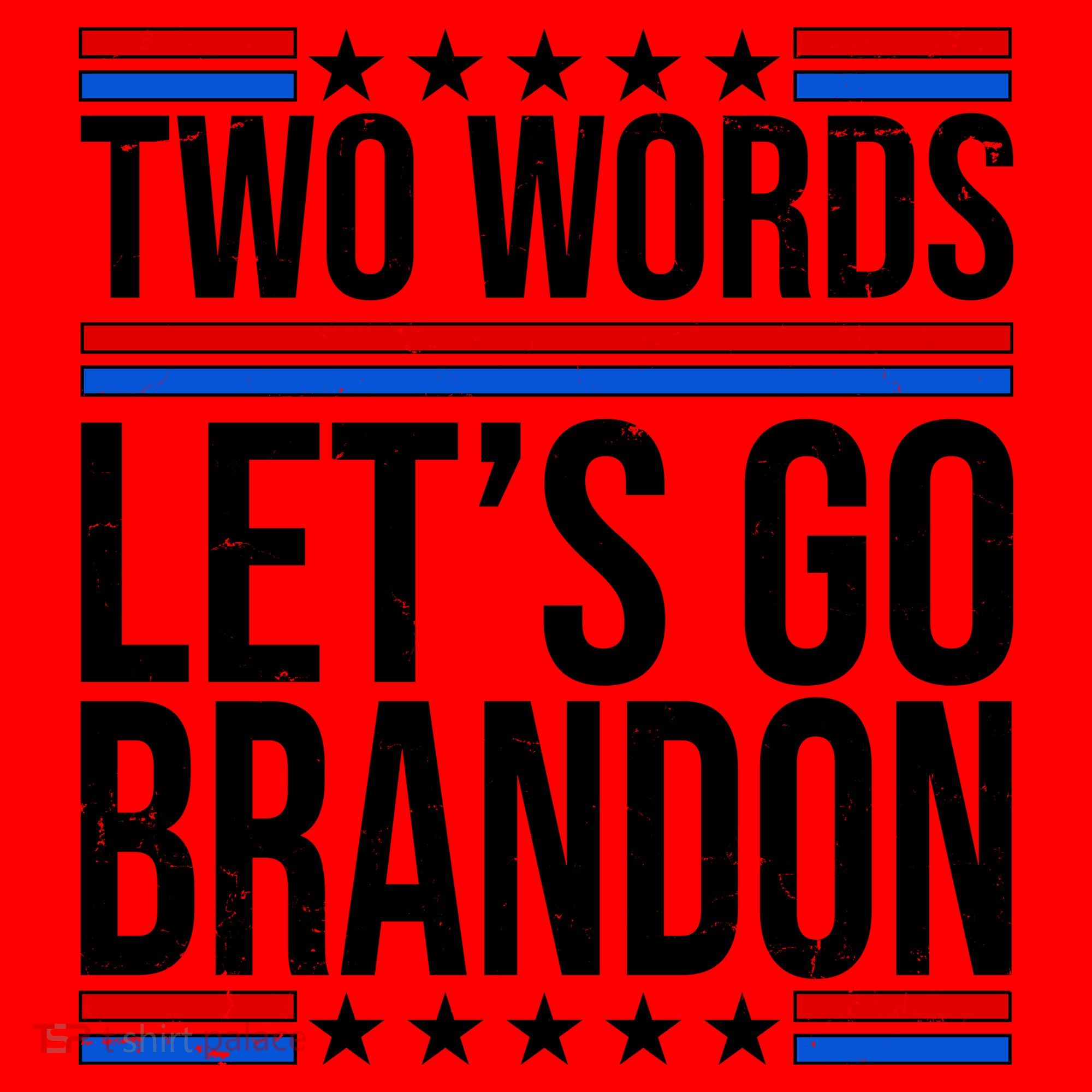 Two Words Let's Go Brandon Santa Hat