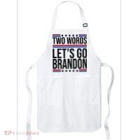 Two Words Let's Go Brandon Apron thumb 0