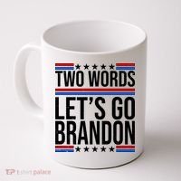 Two Words Let's Go Brandon Coffee Mug thumb 0