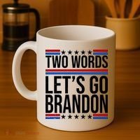 Two Words Let's Go Brandon Coffee Mug thumb 4