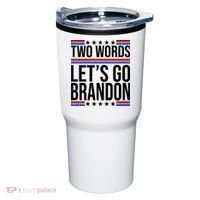 Two Words Let's Go Brandon Tumbler thumb 0