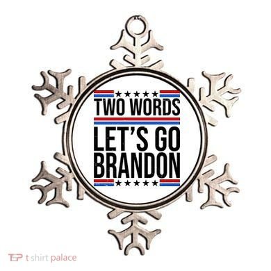 Two Words Let's Go Brandon Ornament