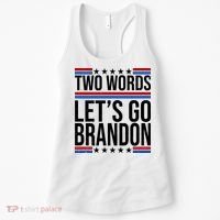 Two Words Let's Go Brandon Women's Tank Top thumb 0