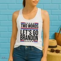 Two Words Let's Go Brandon Women's Tank Top thumb 2