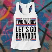 Two Words Let's Go Brandon Women's Tank Top thumb 3