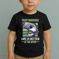 Trout Whisperer Life Is Better At The River Fly Fishing Toddler T-Shirt thumb 2