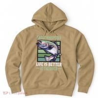 Trout Whisperer Life Is Better At The River Fly Fishing Hoodie thumb 0