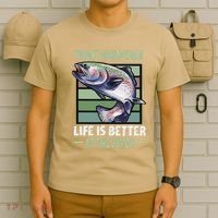 Trout Whisperer Life Is Better At The River Fly Fishing T-Shirt thumb 6