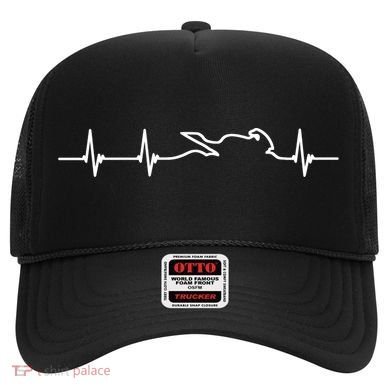 Two Wheels Lovers Motorcycle Heartbeat Cute Gift Hat