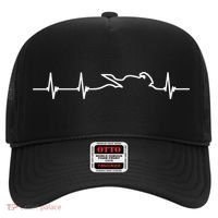 Two Wheels Lovers Motorcycle Heartbeat Cute Gift Hat thumb 0