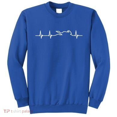 Two Wheels Lovers Motorcycle Heartbeat Cute Gift Sweatshirt