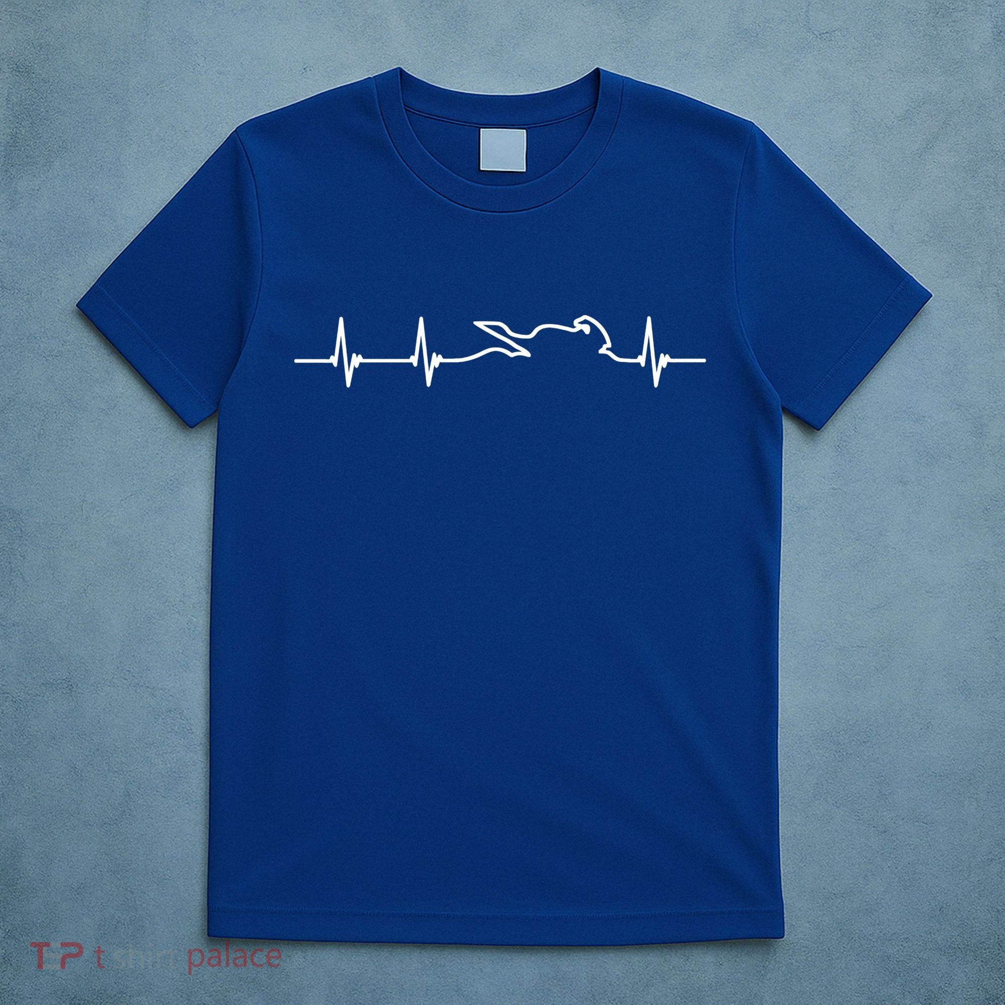 Two Wheels Lovers Motorcycle Heartbeat Cute Gift T-Shirt