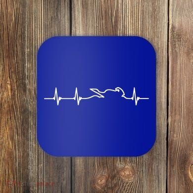 Two Wheels Lovers Motorcycle Heartbeat Cute Gift Coaster