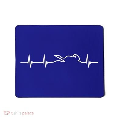 Two Wheels Lovers Motorcycle Heartbeat Cute Gift Mousepad