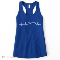 Two Wheels Lovers Motorcycle Heartbeat Cute Gift Women's Tank Top thumb 0