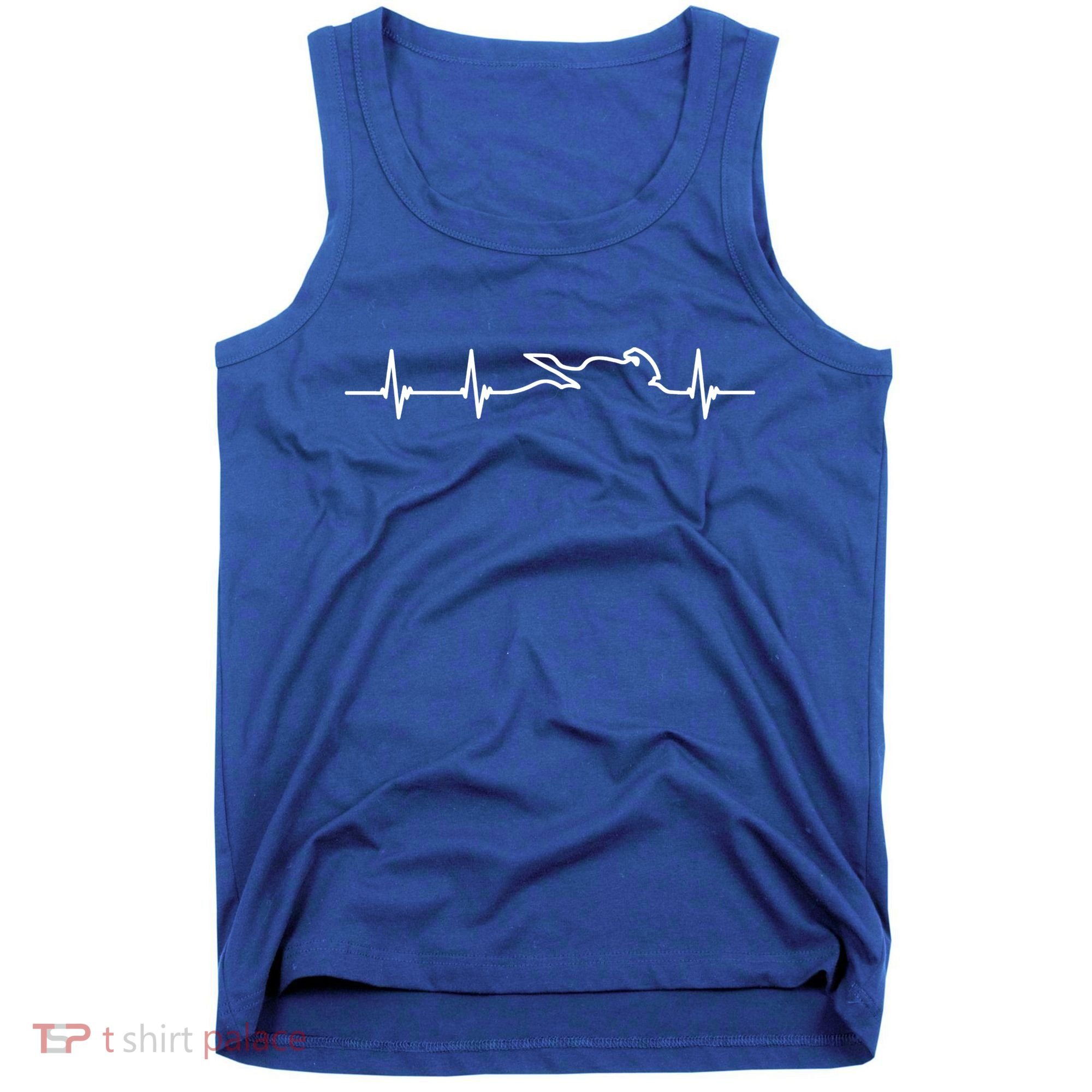 Two Wheels Lovers Motorcycle Heartbeat Cute Gift Tank Top