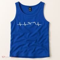 Two Wheels Lovers Motorcycle Heartbeat Cute Gift Tank Top thumb 2