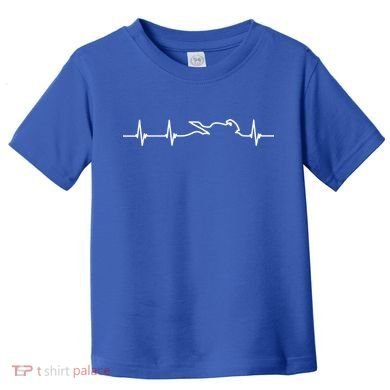 Two Wheels Lovers Motorcycle Heartbeat Cute Gift Toddler T-Shirt