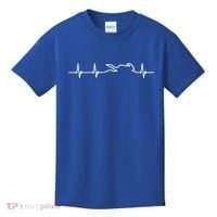 Two Wheels Lovers Motorcycle Heartbeat Cute Gift Kids T-Shirt thumb 0