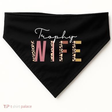 Trophy Wife Leopard Print USA-Made Doggie Bandana