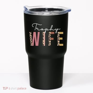 Trophy Wife Leopard Print Tumbler