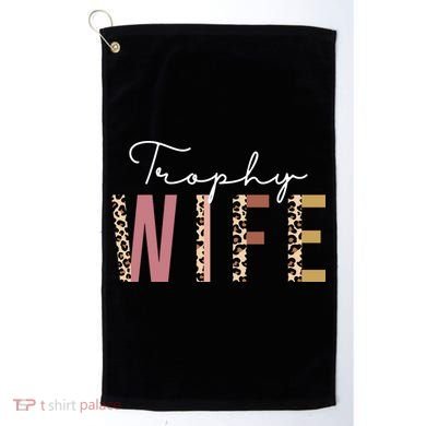Trophy Wife Leopard Print Golf Towel