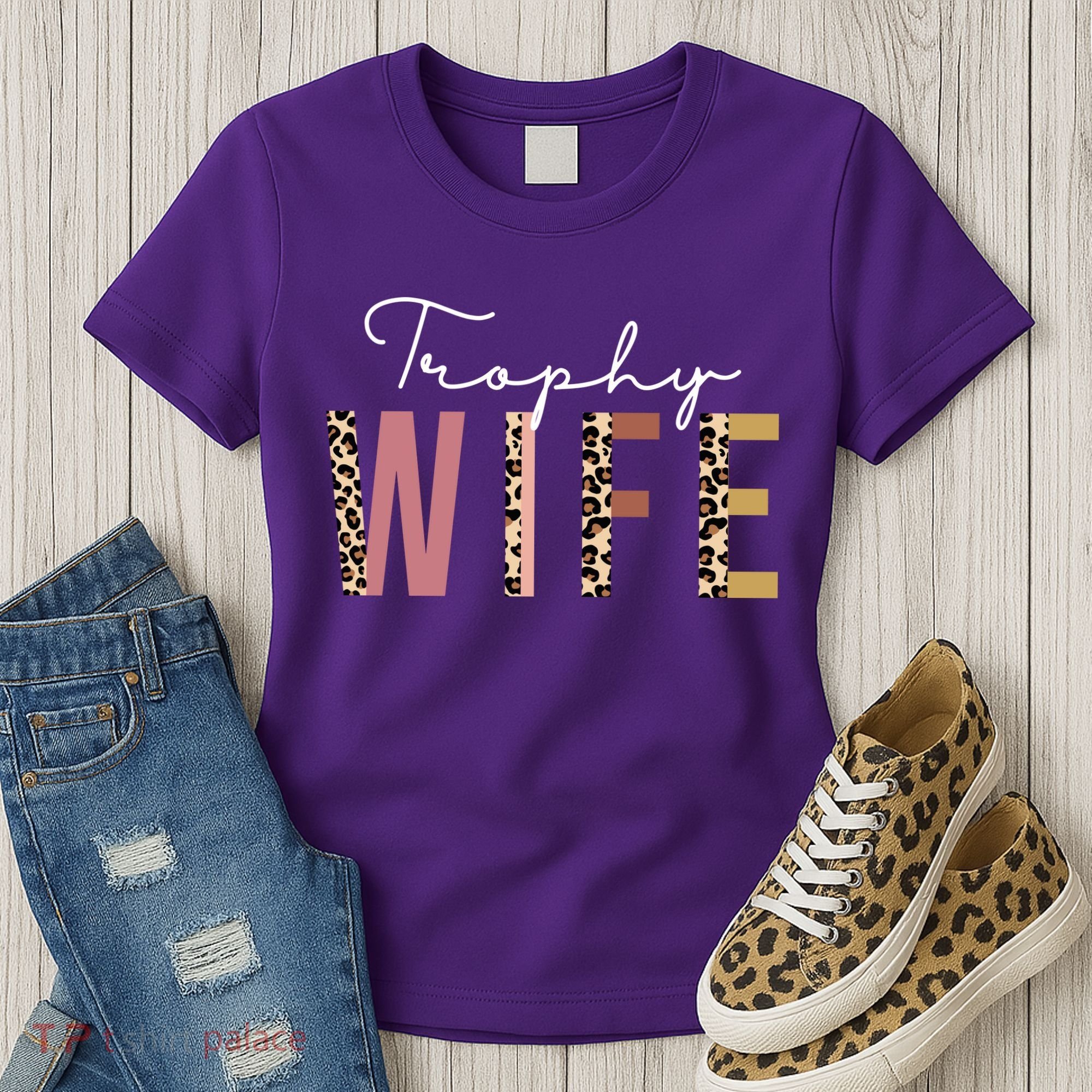 Trophy Wife Leopard Print Women's T-Shirt