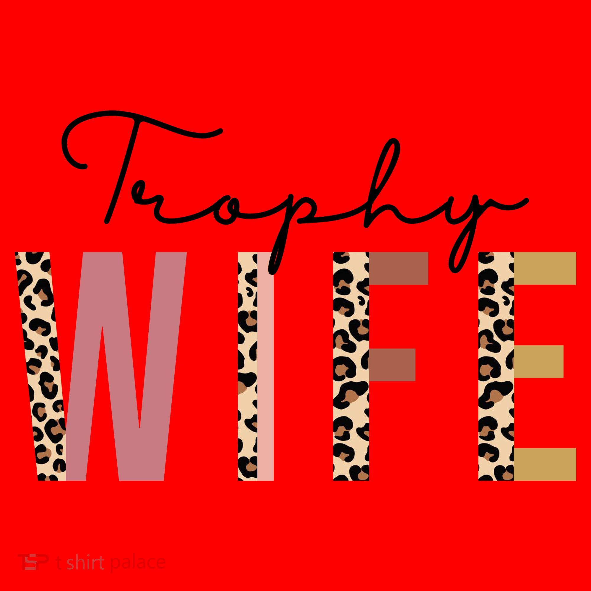 Trophy Wife Leopard Print Santa Hat