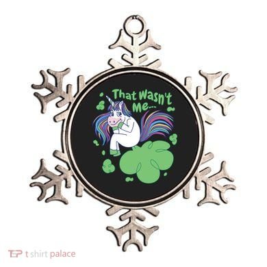 That Wasn't Me Funny Unicorn Farting Ornament