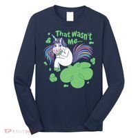 That Wasn't Me Funny Unicorn Farting Long Sleeve Shirt thumb 0