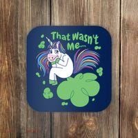 That Wasn't Me Funny Unicorn Farting Coaster thumb 0