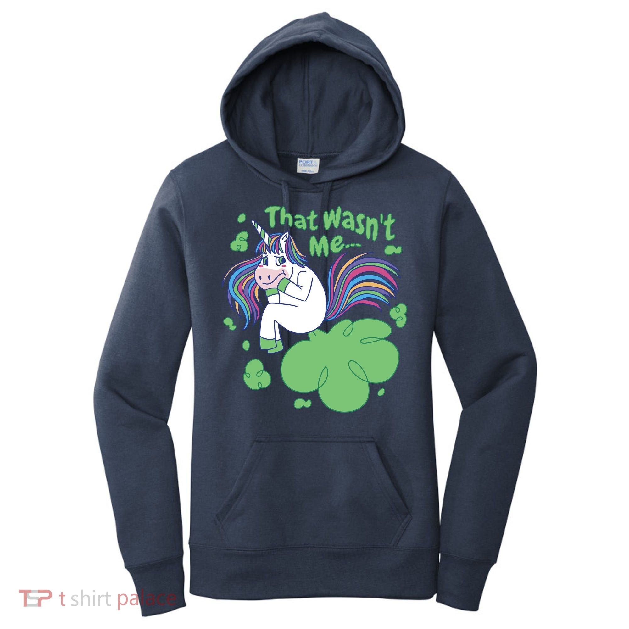That Wasn't Me Funny Unicorn Farting Women's Hoodie
