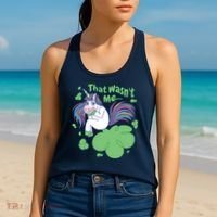 That Wasn't Me Funny Unicorn Farting Women's Tank Top thumb 2