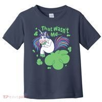 That Wasn't Me Funny Unicorn Farting Toddler T-Shirt thumb 0
