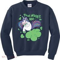 That Wasn't Me Funny Unicorn Farting Kids Sweatshirt thumb 0