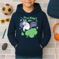 That Wasn't Me Funny Unicorn Farting Kids Hoodie thumb 2